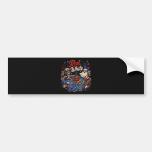 Autocollant De Voiture Rouge Blanc Et Boo Patriotique 4 Juillet