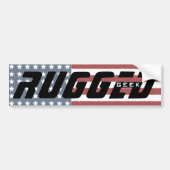 Autocollant De Voiture rouge blanc US Drapeau RUGGED GEEK Tech Nerd (Devant)