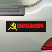 Autocollant De Voiture Rouge de Bumpersticker - d'Obamunism (En voiture)