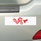 Autocollant De Voiture rouge de ketmie de colibri (En voiture)