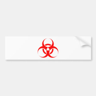 Autocollant De Voiture Rouge de symbole de Biohazard