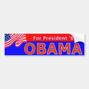 Autocollant De Voiture Rouge d'Obama 08