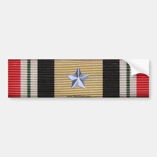 Autocollant De Voiture Ruban de médaille de campagne de l'Irak (Devant)