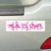 Autocollant De Voiture Rubans roses de cancer du sein (En voiture)