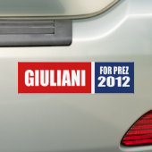 AUTOCOLLANT DE VOITURE RUDOLPH GIULIANI 2012 (En voiture)