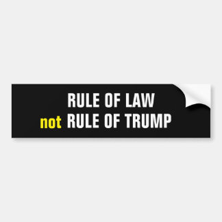 Autocollant De Voiture RULE OF LAW not RULE OF TRUMP