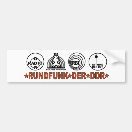 AUTOCOLLANT DE VOITURE RUNDFUNK DER DDR. (Devant)