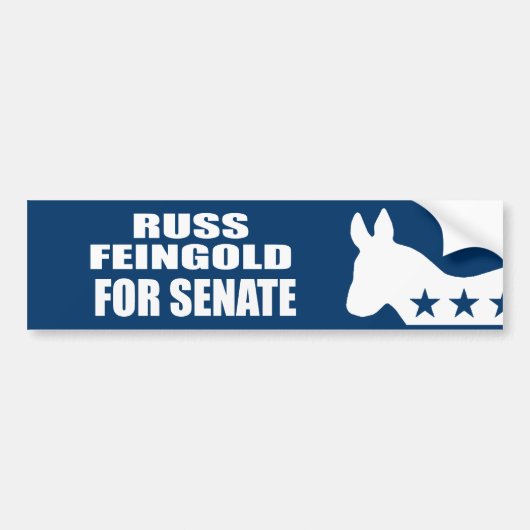 AUTOCOLLANT DE VOITURE RUSS FEINGOLD POUR LE SÉNAT (Devant)