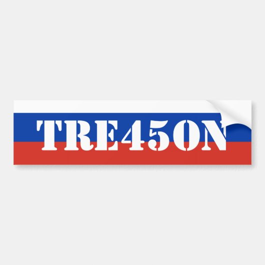 Autocollant De Voiture Russian Trump Treason 45 (Devant)