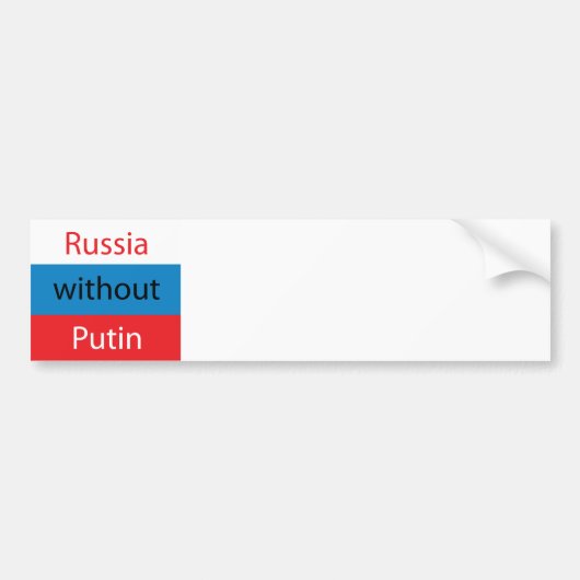 Autocollant De Voiture Russie sans Poutine (Devant)