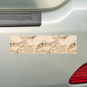 Autocollant De Voiture Rustic Antique Musical Notes (En voiture)