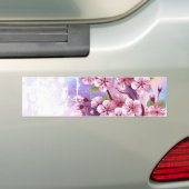 Autocollant De Voiture Sakura rose sur fond de peinture (En voiture)