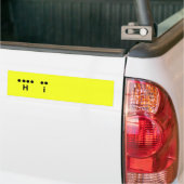 Autocollant De Voiture "Salut" Morse Code Jaune Customise-il Bumper Stick (Sur camion)
