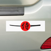 Autocollant De Voiture SAMOURAÏS - épée et kanji (En voiture)