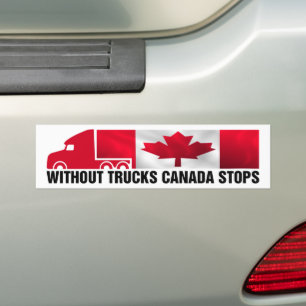 Autocollant De Voiture Sans Camions Canada arrête Camion et drapeau cana