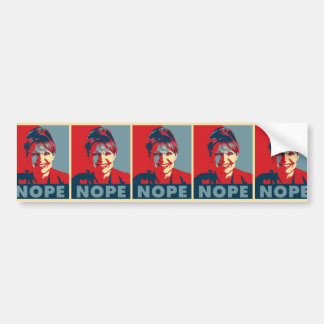 Autocollant De Voiture Sarah Palin "NOPE NOPE NOPE !" adhésif pour