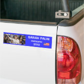 AUTOCOLLANT DE VOITURE SARAH PALIN, PRÉSIDENT, 2012 (Sur camion)
