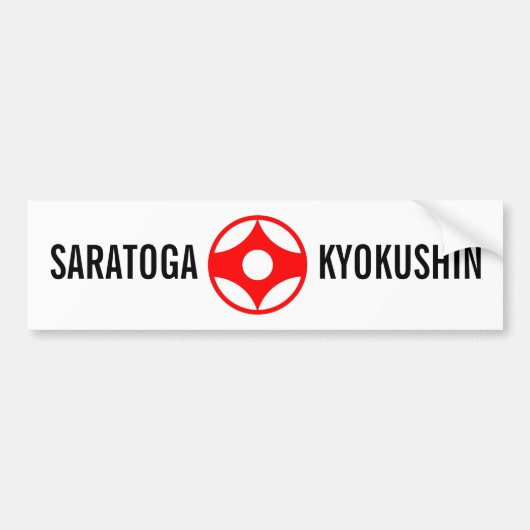 AUTOCOLLANT DE VOITURE SARATOGA KYOKUSHIN BUMPERSTICKER (Devant)