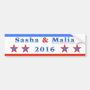 Autocollant De Voiture Sasha et Malia pour le président 2016 !