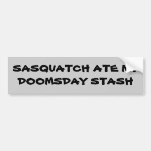 Autocollant De Voiture Sasquatch / Cacheroute de l'apocalypse