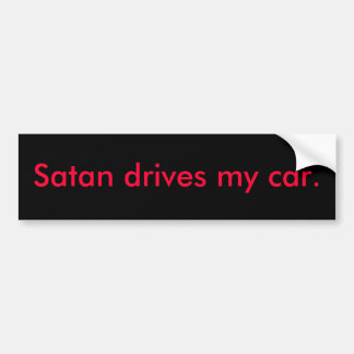Autocollant De Voiture Satan conduit ma voiture