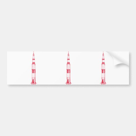 Autocollant De Voiture Saturn Rocket (Devant)