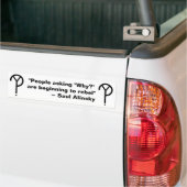 Autocollant De Voiture Saul Alinsky pourquoi ? Adhésif pour pare-chocs (Sur camion)