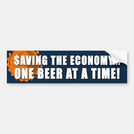 Autocollant De Voiture Sauvegarde du bumpersticker d'économie… (Devant)