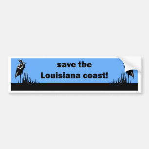 Autocollant De Voiture Sauvez la côte de la Louisiane