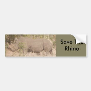 Autocollant De Voiture Sauvez l'adhésif pour pare-chocs de rhinocéros