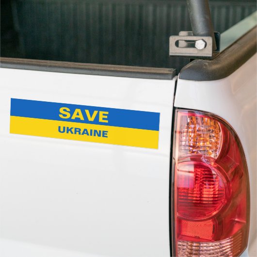 Autocollant De Voiture Sauvez le drapeau ukrainien (Sur camion)