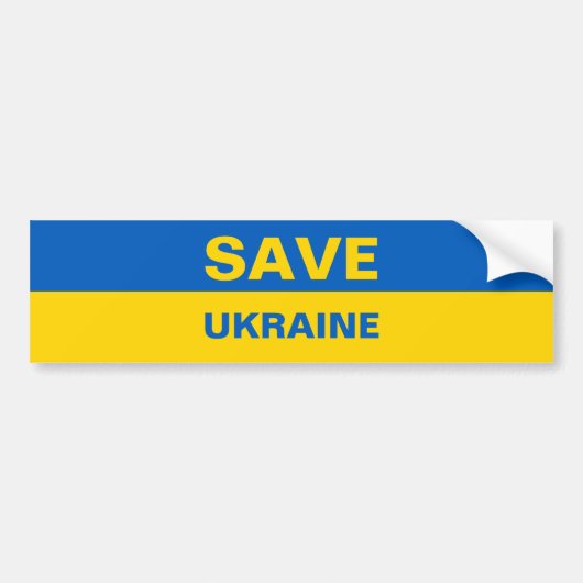 Autocollant De Voiture Sauvez le drapeau ukrainien (Devant)