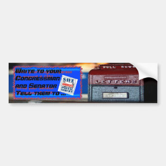 Autocollant De Voiture Sauvez le service postal de l'Amérique