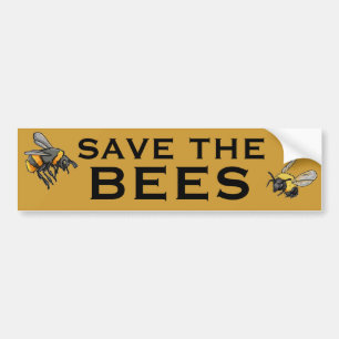 AUTOCOLLANT DE VOITURE SAUVEZ LES ABEILLES