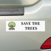 Autocollant De Voiture Sauvez les arbres (En voiture)