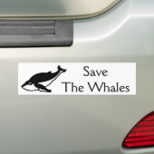 Autocollant De Voiture Sauvez les baleines (En voiture)
