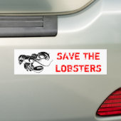 AUTOCOLLANT DE VOITURE SAUVEZ LES HOMARDS (En voiture)