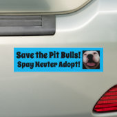 Autocollant De Voiture Sauvez les Pitbulls ! (En voiture)