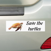 Autocollant De Voiture Sauvez les tortues (En voiture)