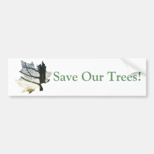 Autocollant De Voiture Sauvez nos arbres !
