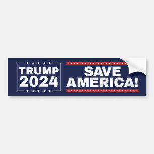 Autocollant De Voiture Save America ! Trump 2024 Bumper Sticker