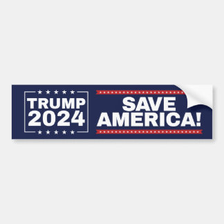 Autocollant De Voiture Save America ! Trump 2024 Bumper Sticker
