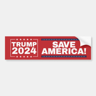 Autocollant De Voiture Save America ! Trump 2024 Bumper Sticker