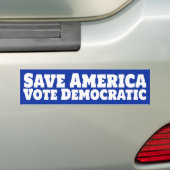 Autocollant De Voiture Save America Vote démocrate (En voiture)
