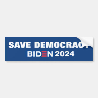 AUTOCOLLANT DE VOITURE SAVE DEMOCRACY BIDEN 2024