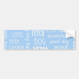 Autocollant De Voiture Saying Amoureux des chiens bleu