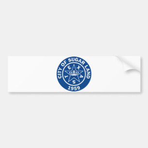 Autocollant De Voiture Sceau de terre sucrière (Texas)