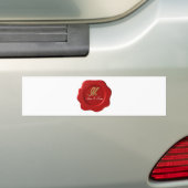 Autocollant De Voiture scellé monogramme mariage (En voiture)