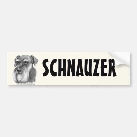 Autocollant De Voiture Schnauzer (Devant)