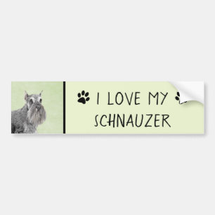 Autocollant De Voiture Schnauzer (Giant, Standard) Peinture - Chien Art